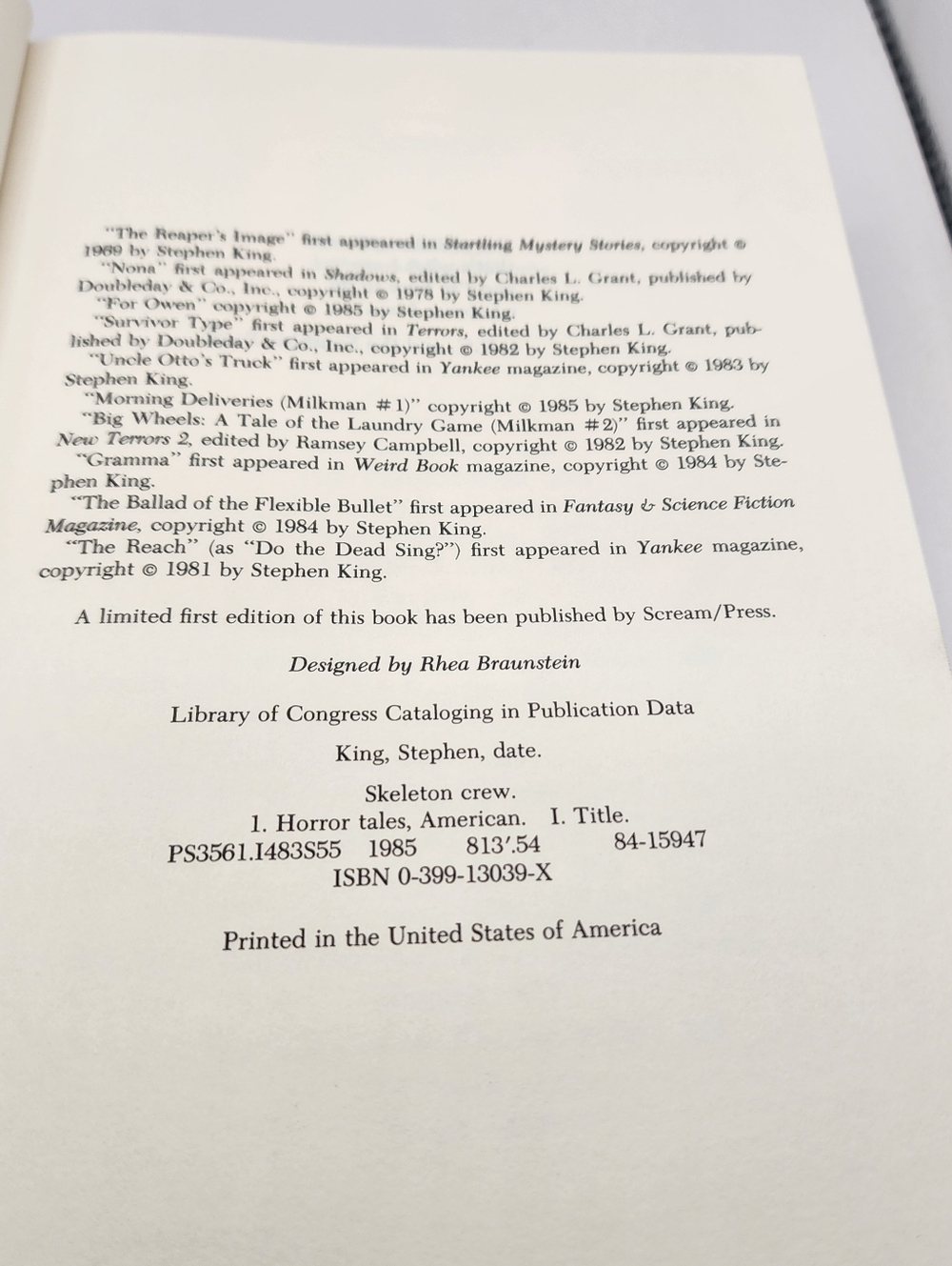 2 Stephen King Books Skeleton Crew 1985 The Dark Half 1989 Hardcover Lot - Picture 6 of 12